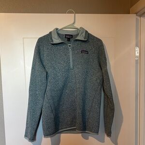 Patagonia Womens Blue Zip-Up Sweater